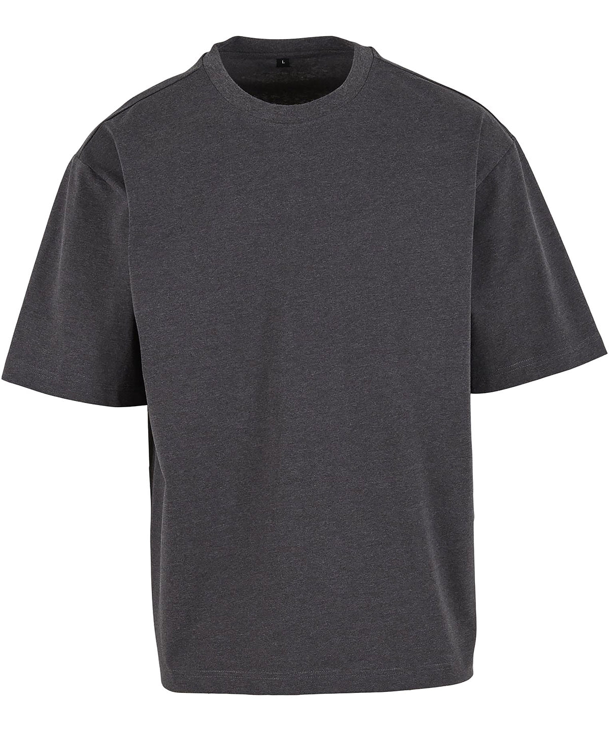 Build Your Brand Loose-fit tee in Charcoal, front view