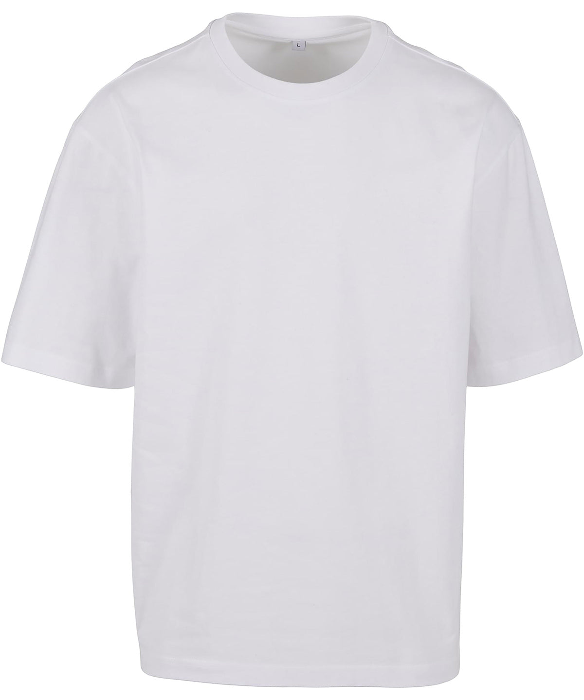 Build Your Brand Loose-fit tee in White, front view