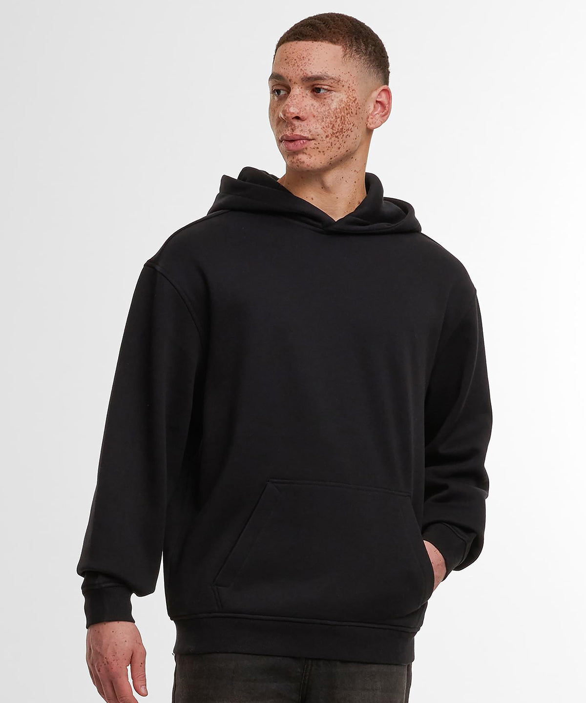 Build Your Brand Loose-fit hoodie, lifestyle photo