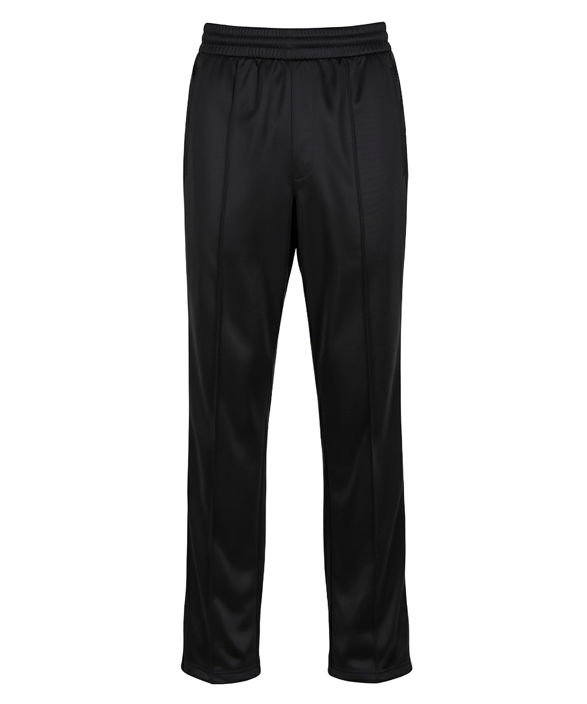 Build Your Brand Tricot track pants in Black, front view