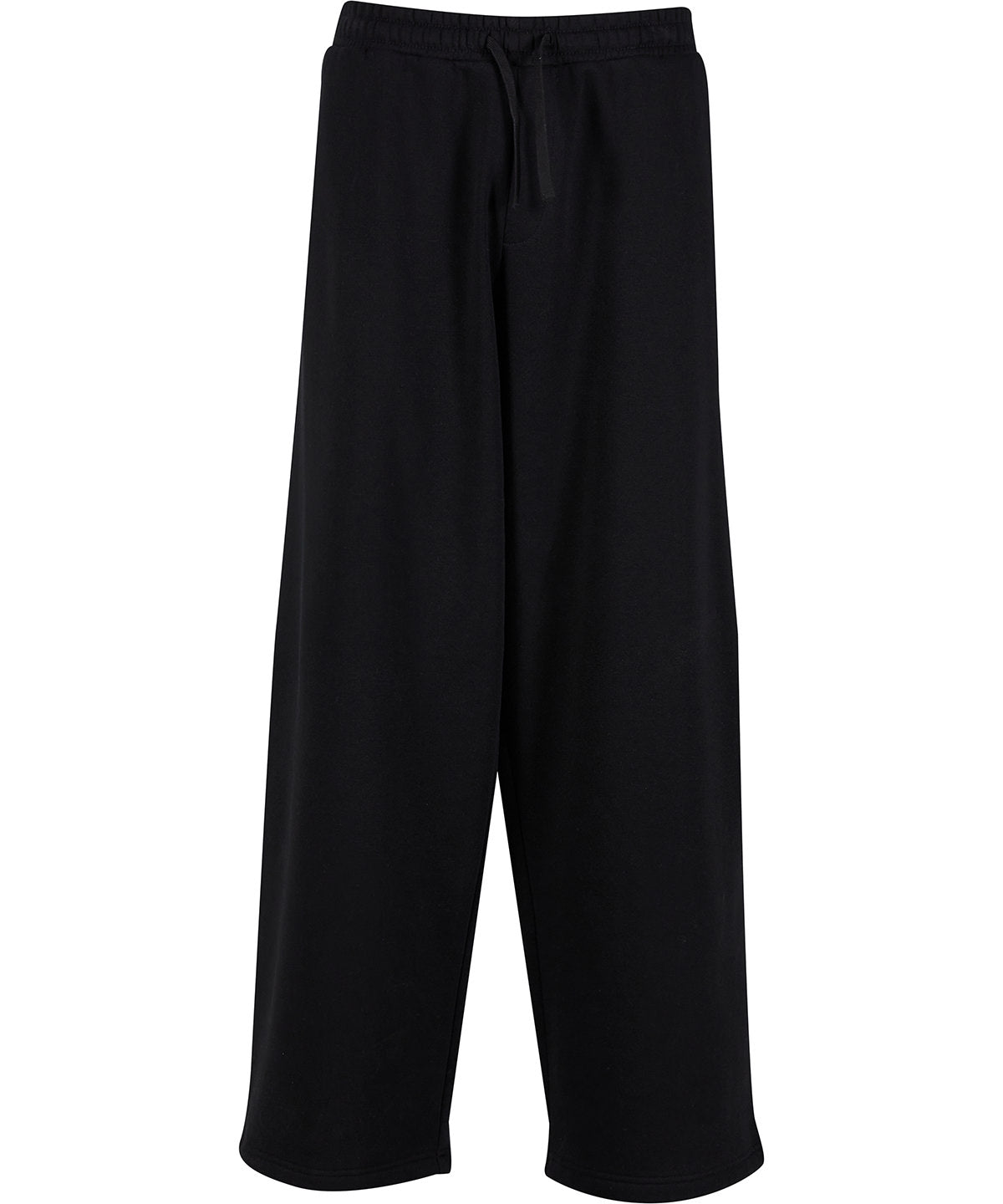 Build Your Brand Wide-leg sweatpants in Black, front view