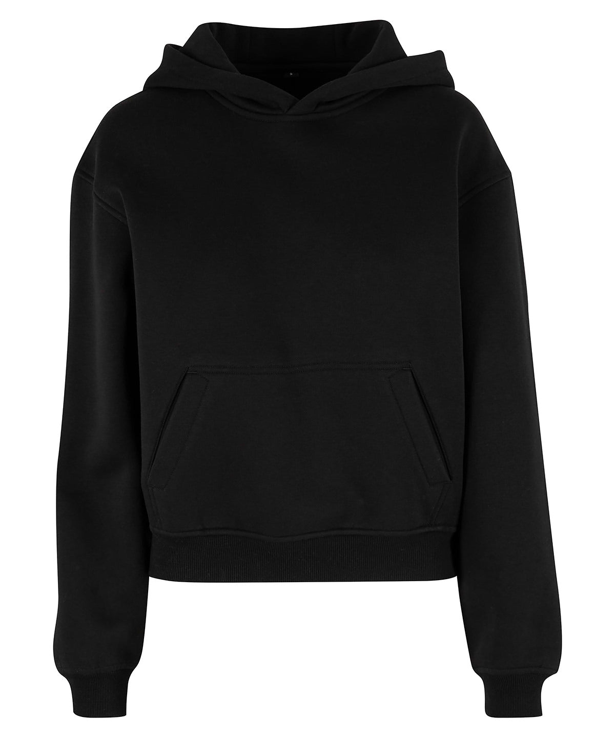 Build Your Brand Women’s loose-fit hoodie in Black, front view