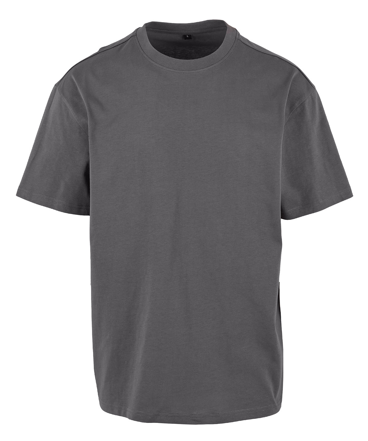 Build Your Brand Vintage loose tee in Magnet, front view
