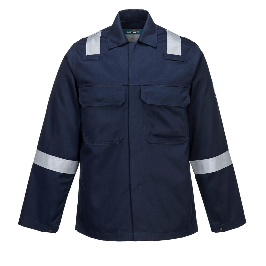 Portwest Bizweld Work FR Jacket in Navy, image 2