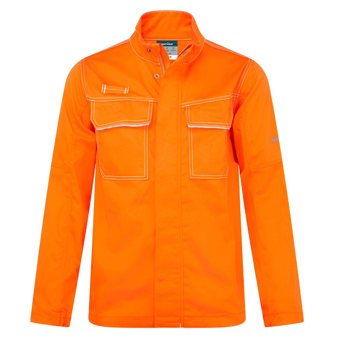 Portwest Bizweld Work FR Jacket in Orange, image 2