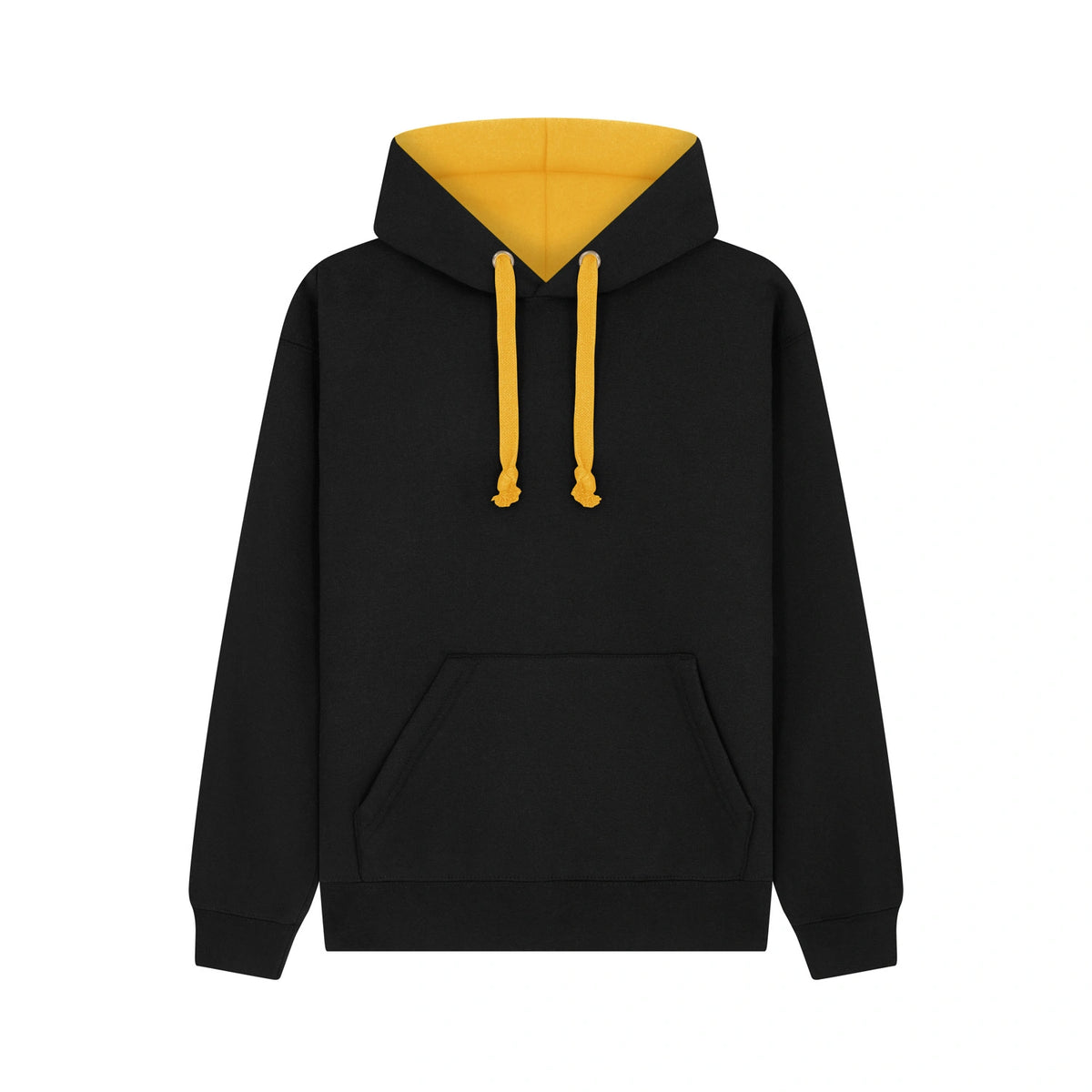Cotton Ridge W73 Eclipse Premium contrast Hoodie in Black/Gold