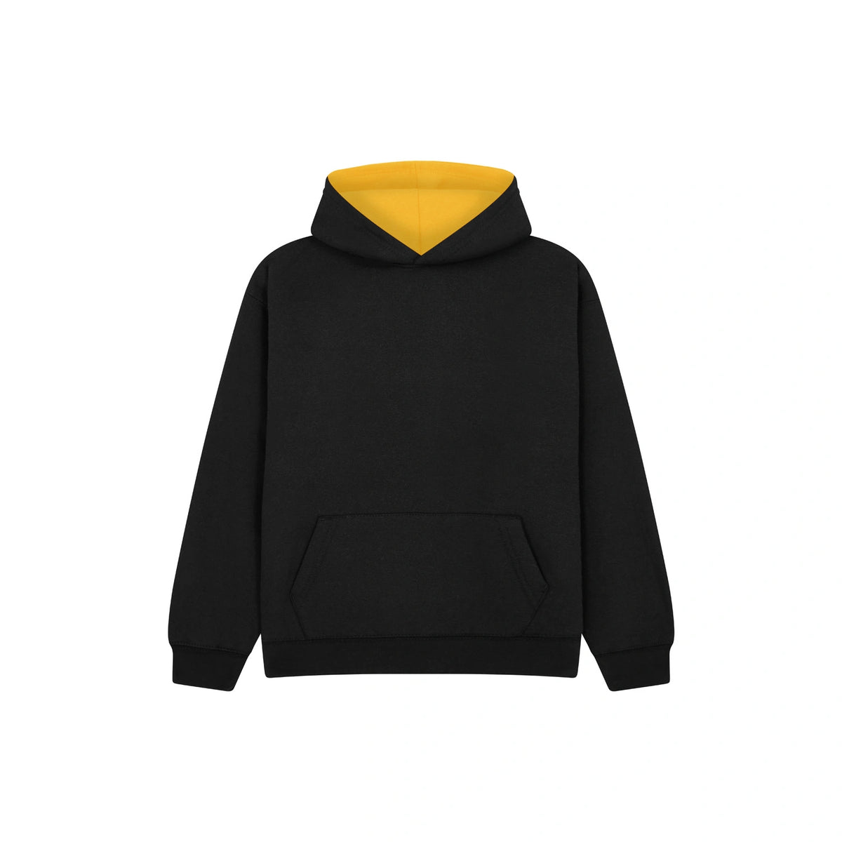Cotton Ridge W73K Eclipse Premium kids contrast hoodie in Black/Gold