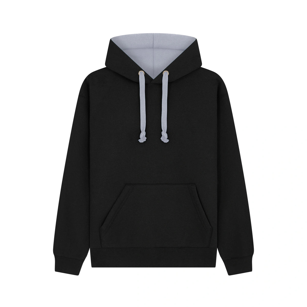 Cotton Ridge W73 Eclipse Premium contrast Hoodie in Black/Grey