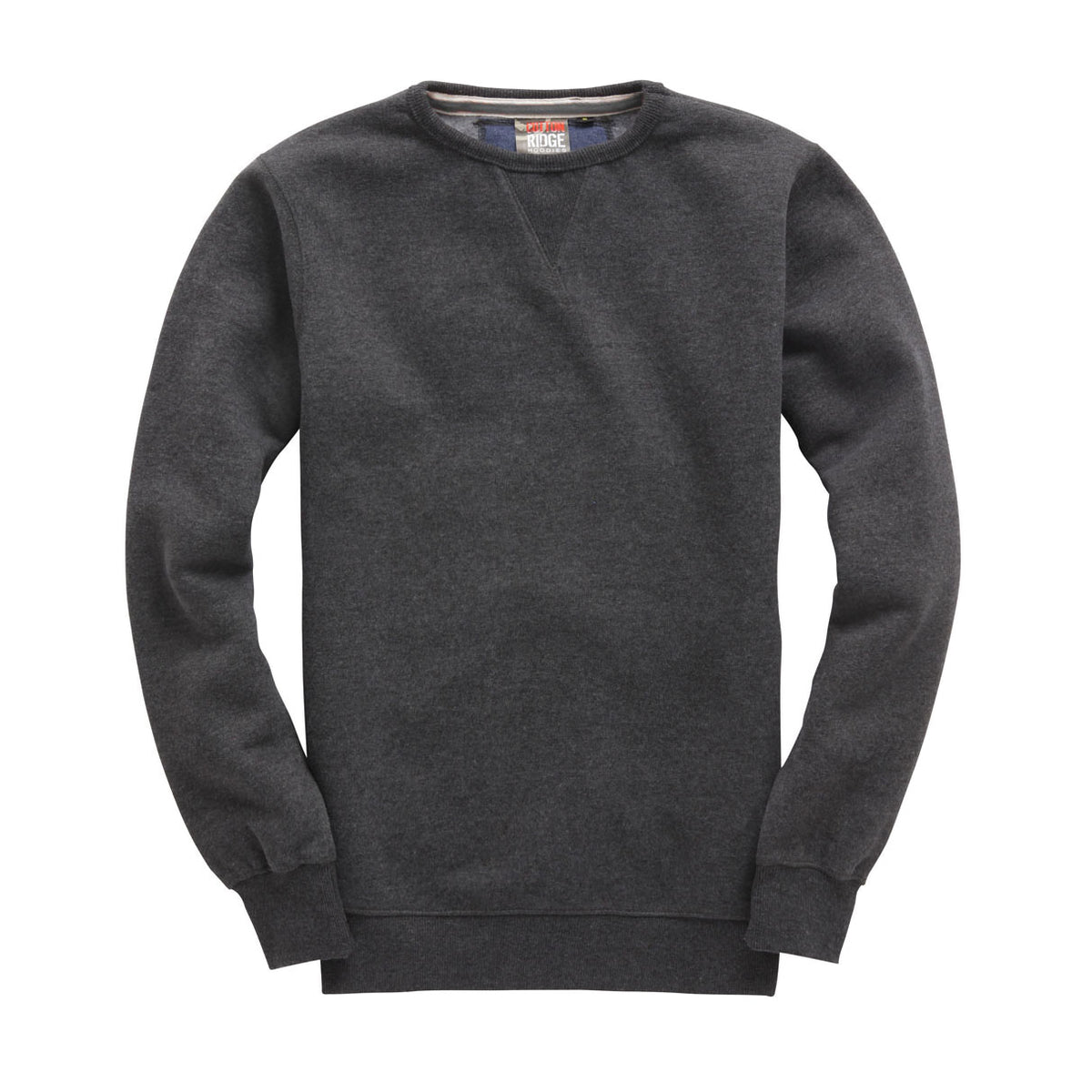 Cotton Ridge W107PF Pluto Ultra Premium Sweat Shirt in Black Melange