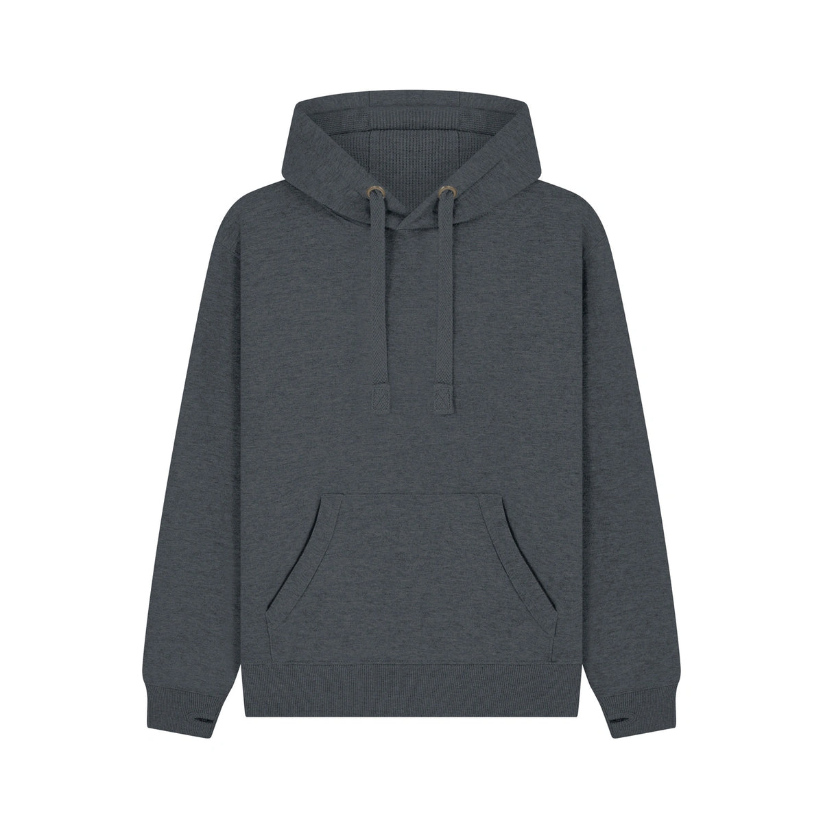 Cotton Ridge W29PF Saturn Peach Finish Pullover Hoodie in Black Melange, front view