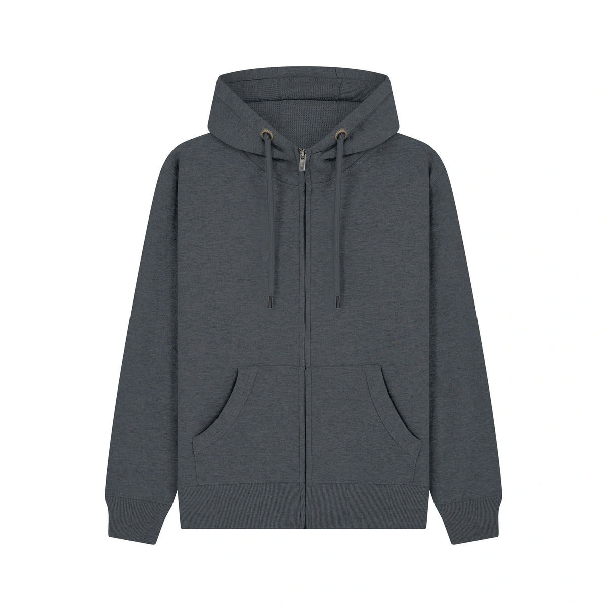 Cotton Ridge W51PF_v2.0 Neptune Ultra Premium Zip Hoodie in Black Melange, front view