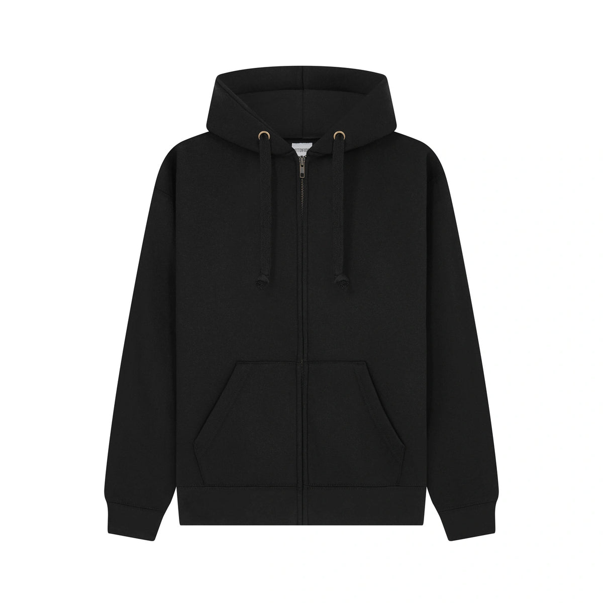 Cotton Ridge W88 Cassini Premium Zip Hoodie in Black, front view