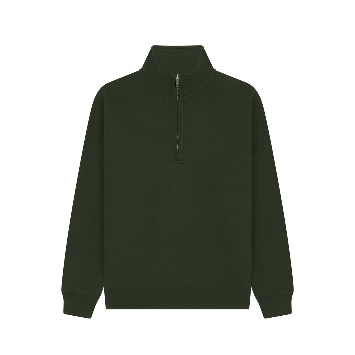Cotton Ridge W75 Lunar Premium Quarter Zip Sweatshirt in Bottle Green