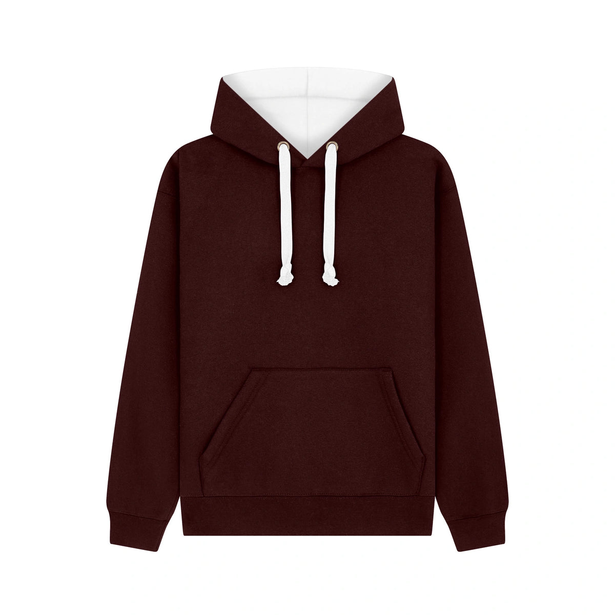 Cotton Ridge W73 Eclipse Premium contrast Hoodie in Burgundy/Ecru