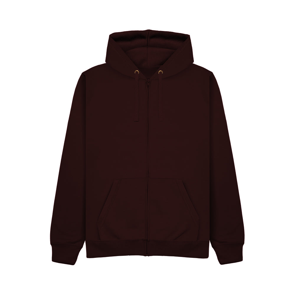 Cotton Ridge CR04 Nebula Comfort Cut Zip Hoodie in Burgundy