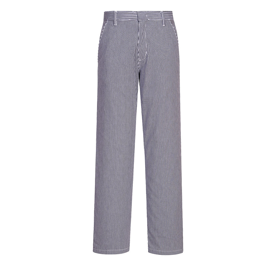 Portwest Chef's Barnet Trousers in Blue Check, main product image