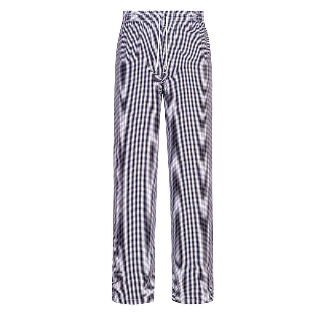Portwest Chef's Bromley Trousers in Blue Check, main product image