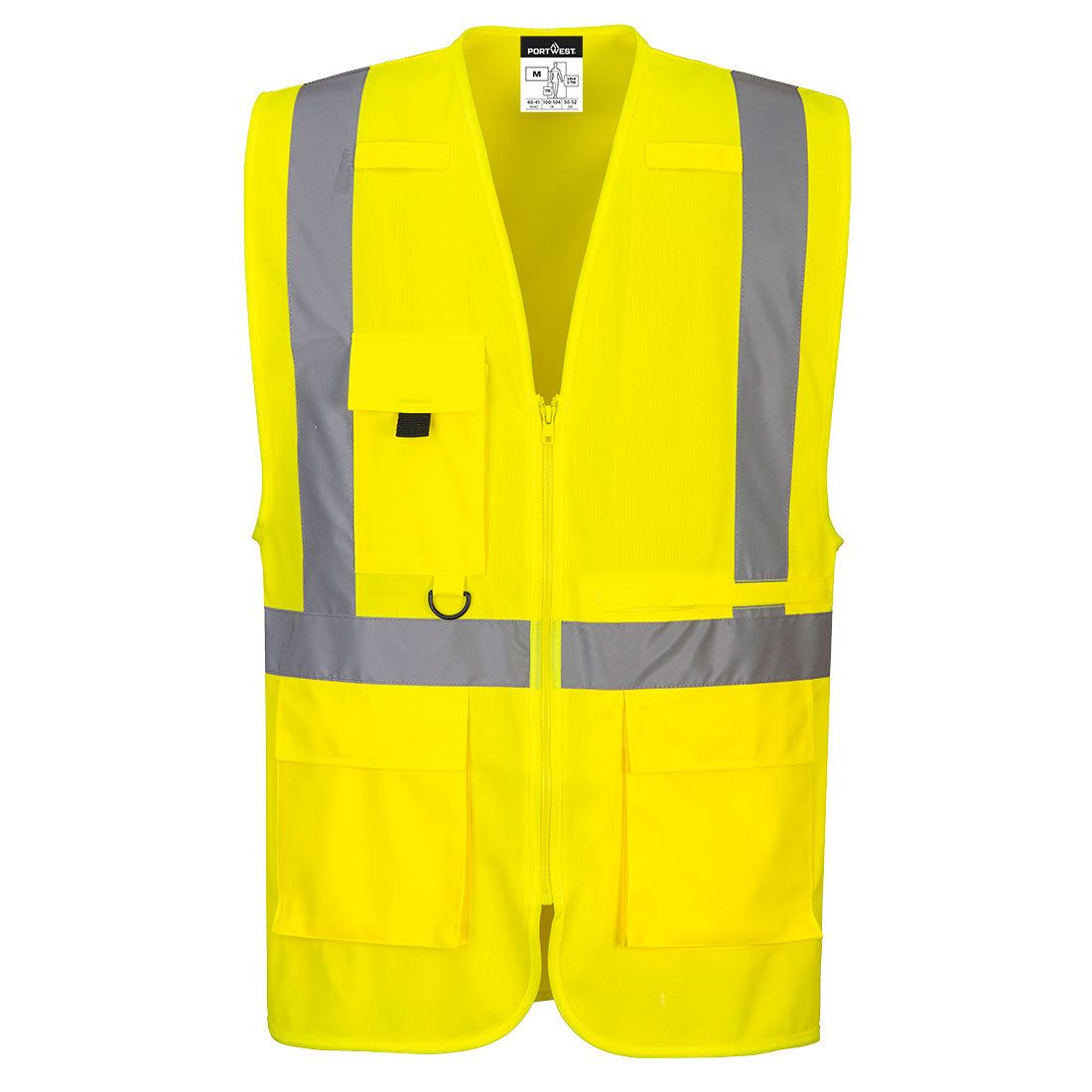 Portwest Hi-Vis Tablet Pocket Executive Vest in Yellow, image 2