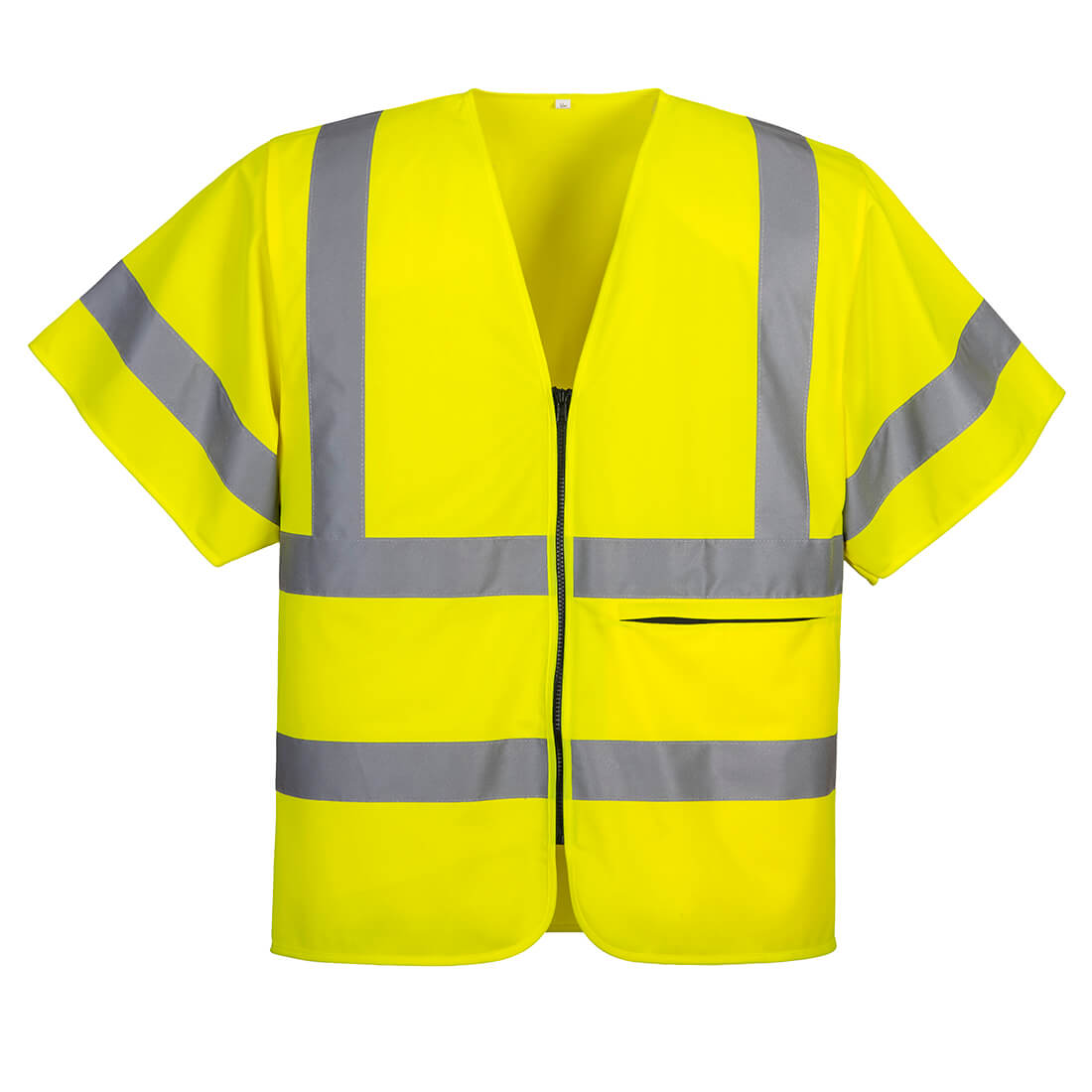 Portwest Hi-Vis Band and Brace Zip Vest S/S in Yellow, image 2