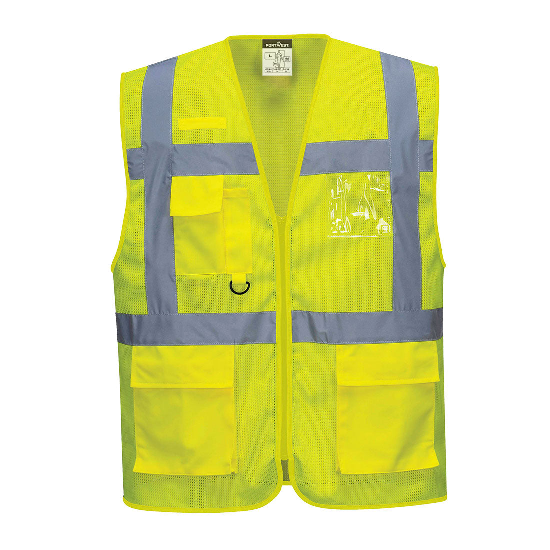 Portwest Athens Hi-Vis Mesh Executive Vest in Yellow, image 2