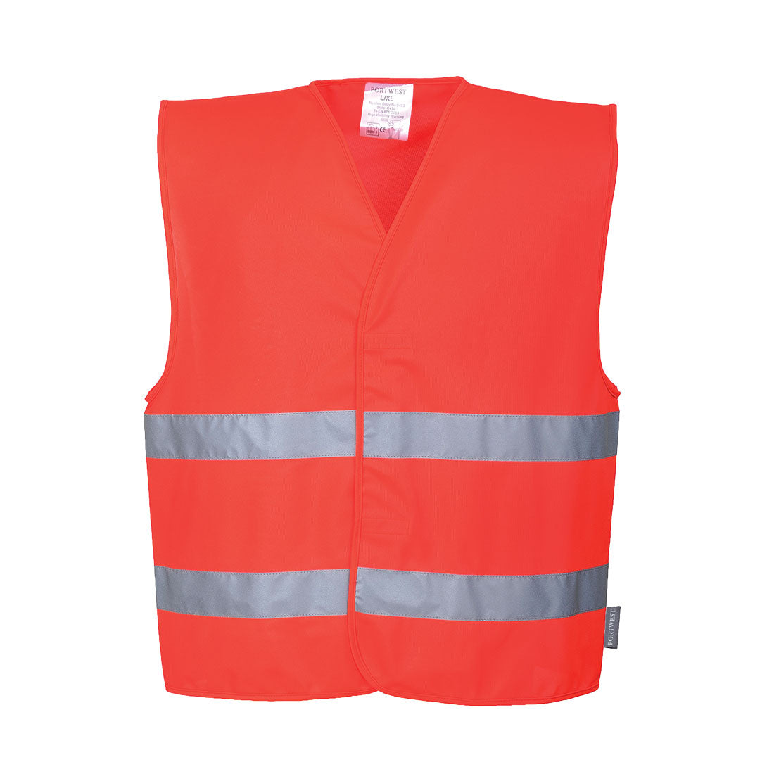 Portwest Hi-Vis Two Band Vest in Red, image 2