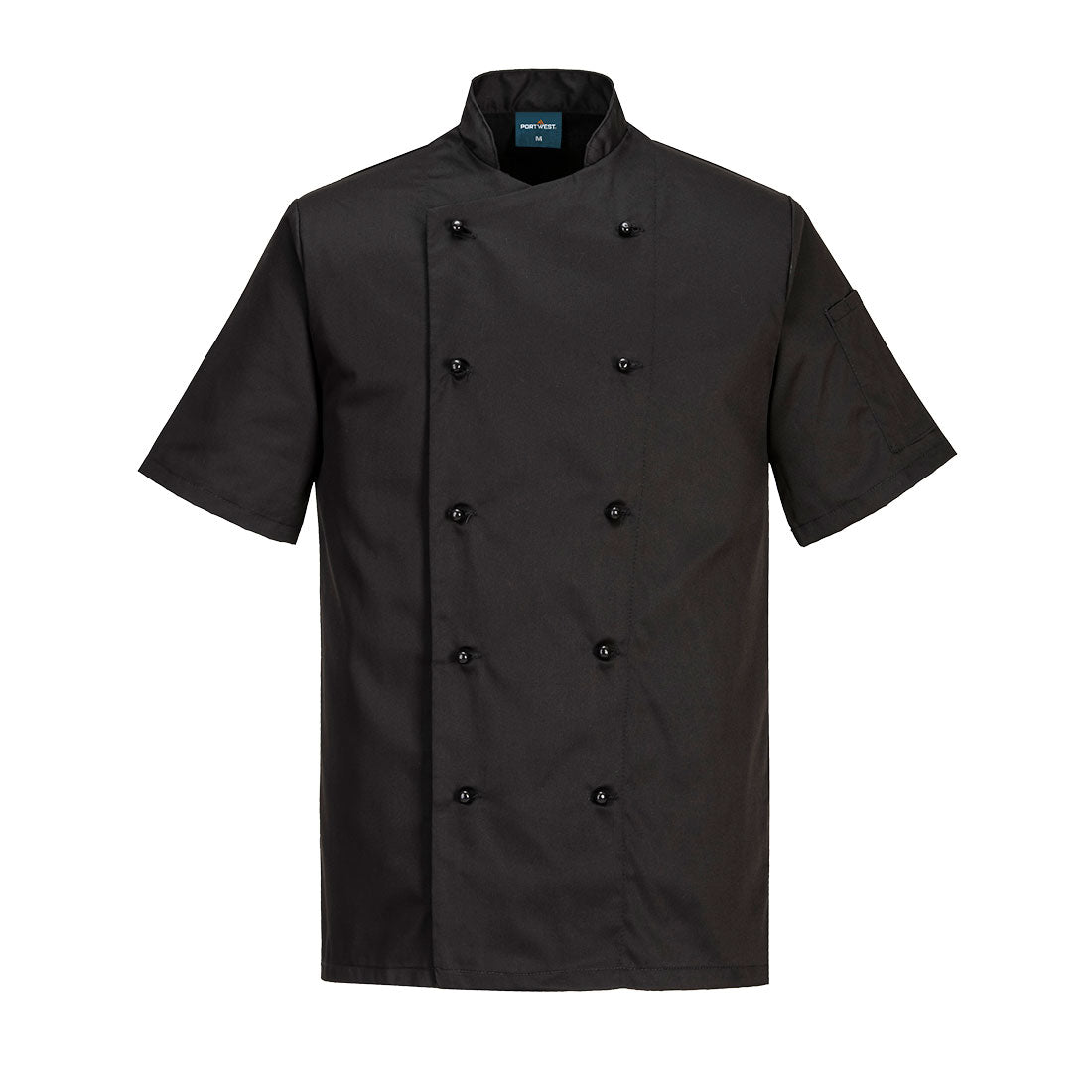 Portwest Chef's Kent Jacket S/S in Black, main product image