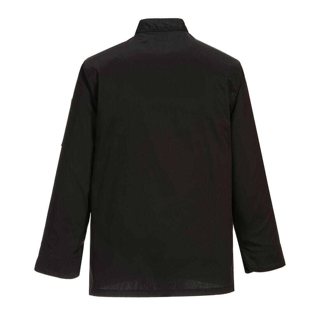 Portwest C834 Chef's Somerset Jacket L/S in Black, back view