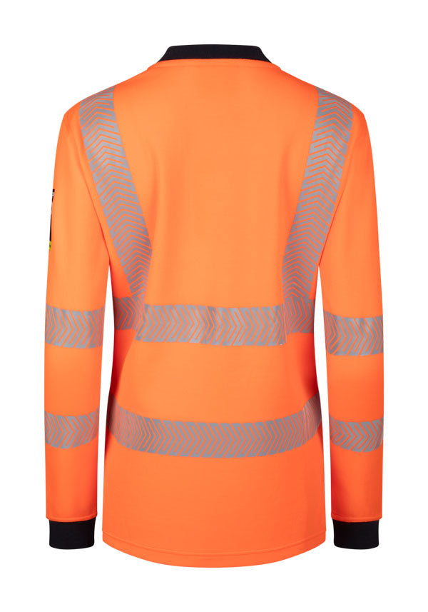 Click BEESWIFT CLICK ARC FLASH WOMENS T-SHIRT Hi Vis Orange back view