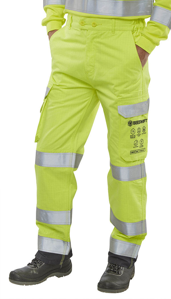 Click Beeswift ARC Compliant Hi-Vis Trousers, main product image