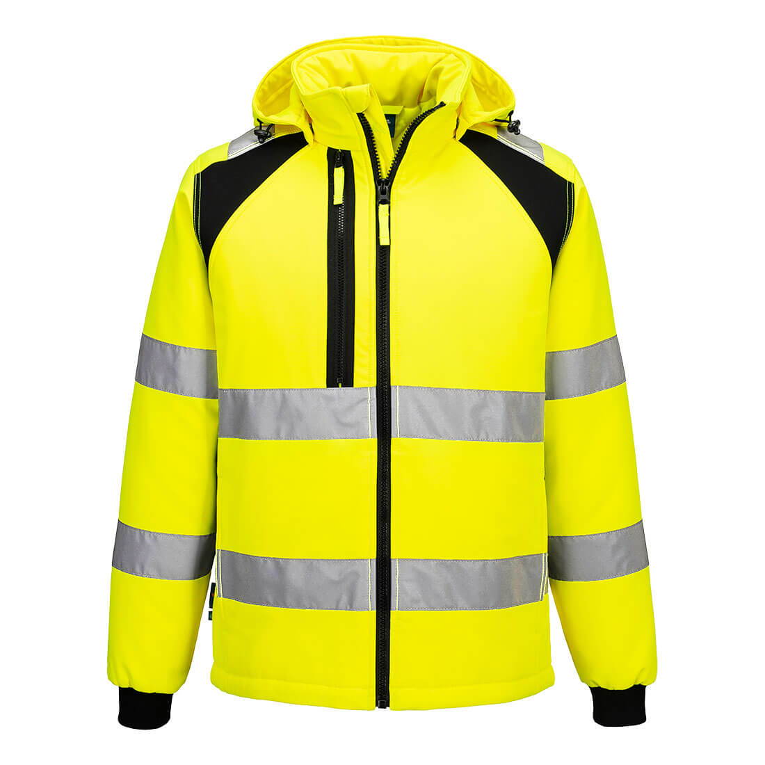 Portwest WX2 Eco Hi-Vis Padded Softshell in Yellow/Black, image 2