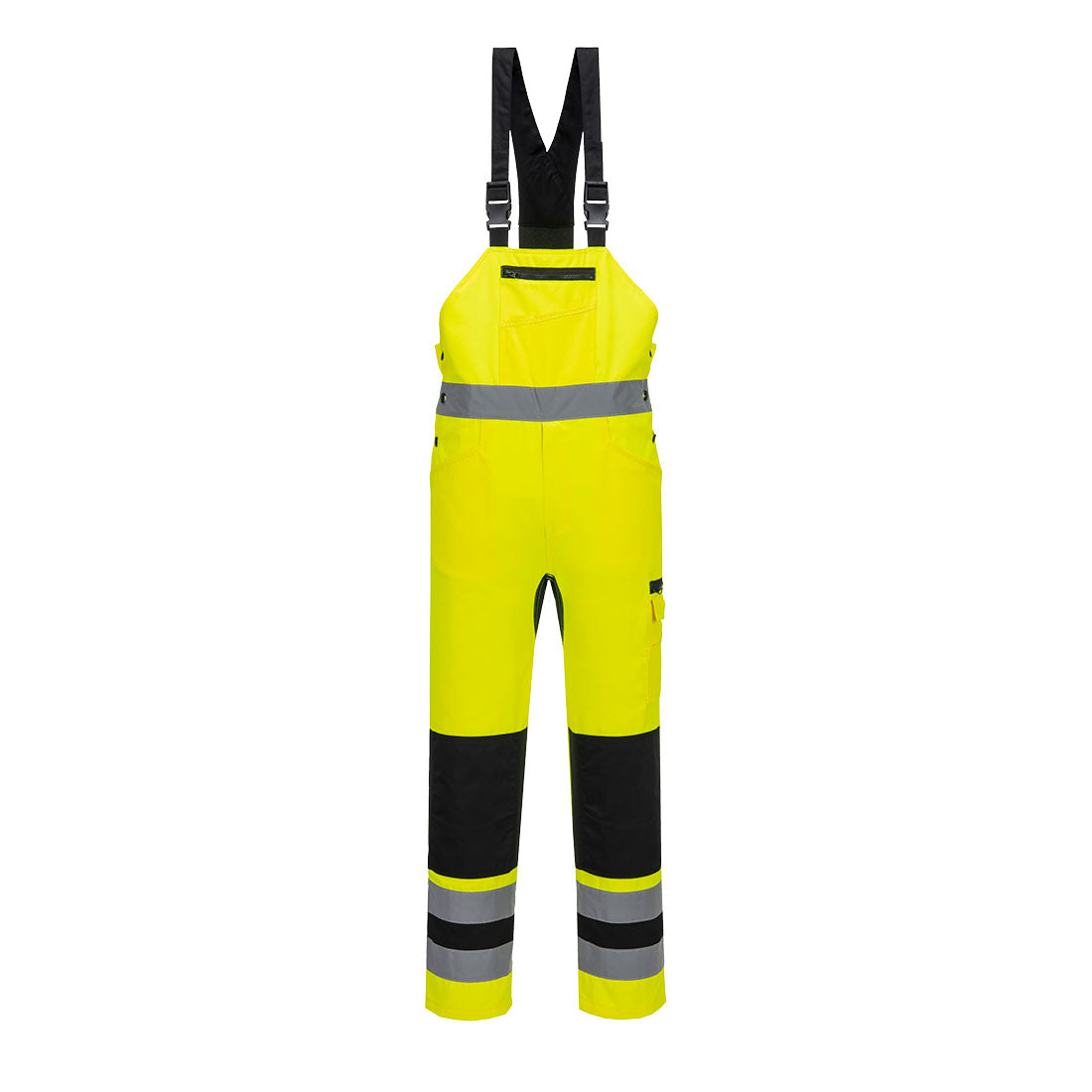 Portwest WX2 Eco Hi-Vis Bib & Brace in Yellow/Black, image 2