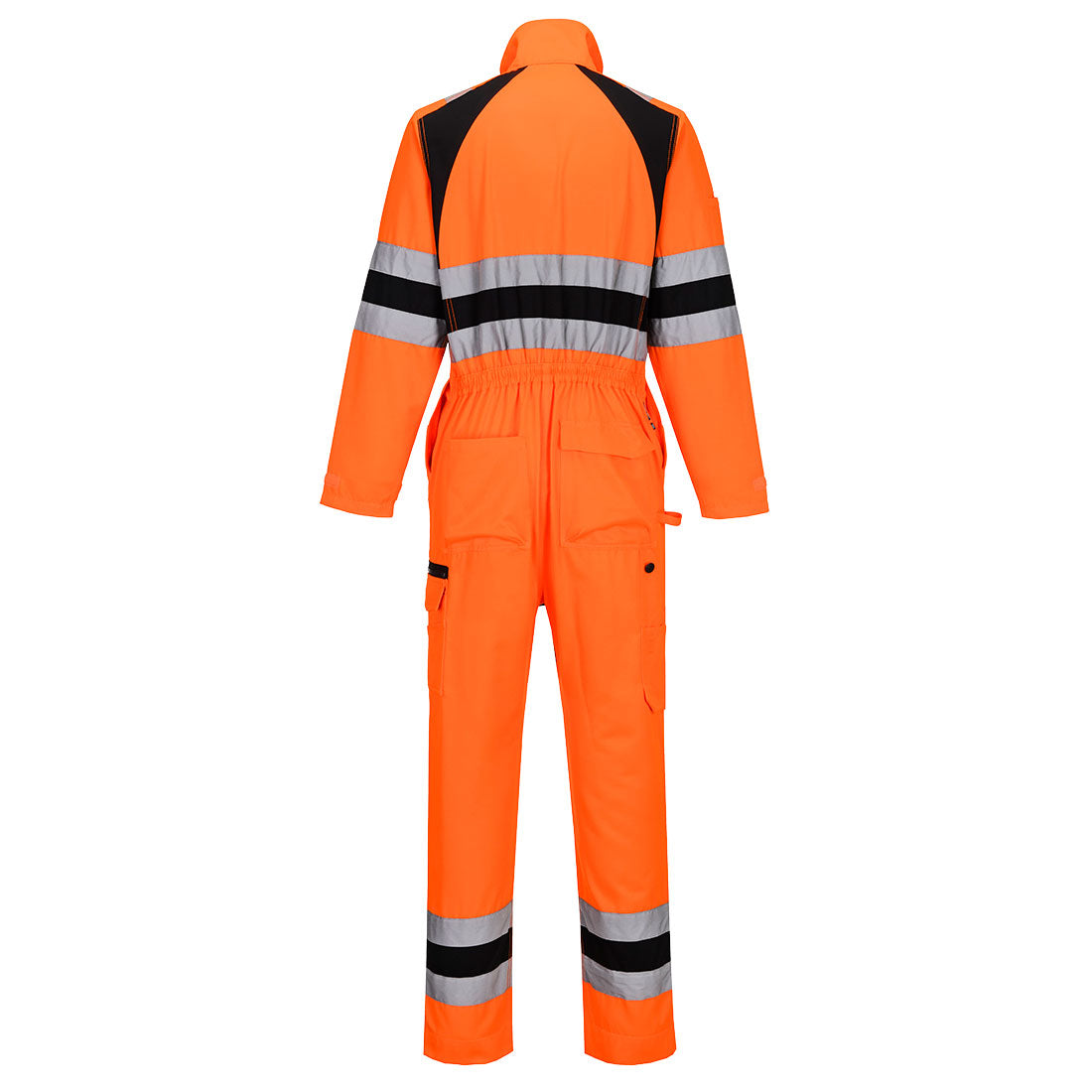 Portwest CD855 WX2 Eco Hi-Vis Coverall in Orange/Black, back view