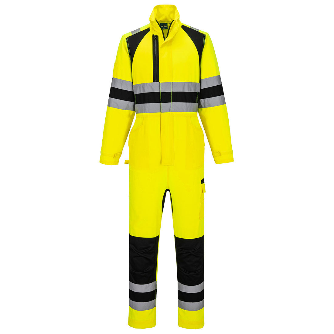 Portwest WX2 Eco Hi-Vis Coverall in Yellow/Black, image 2