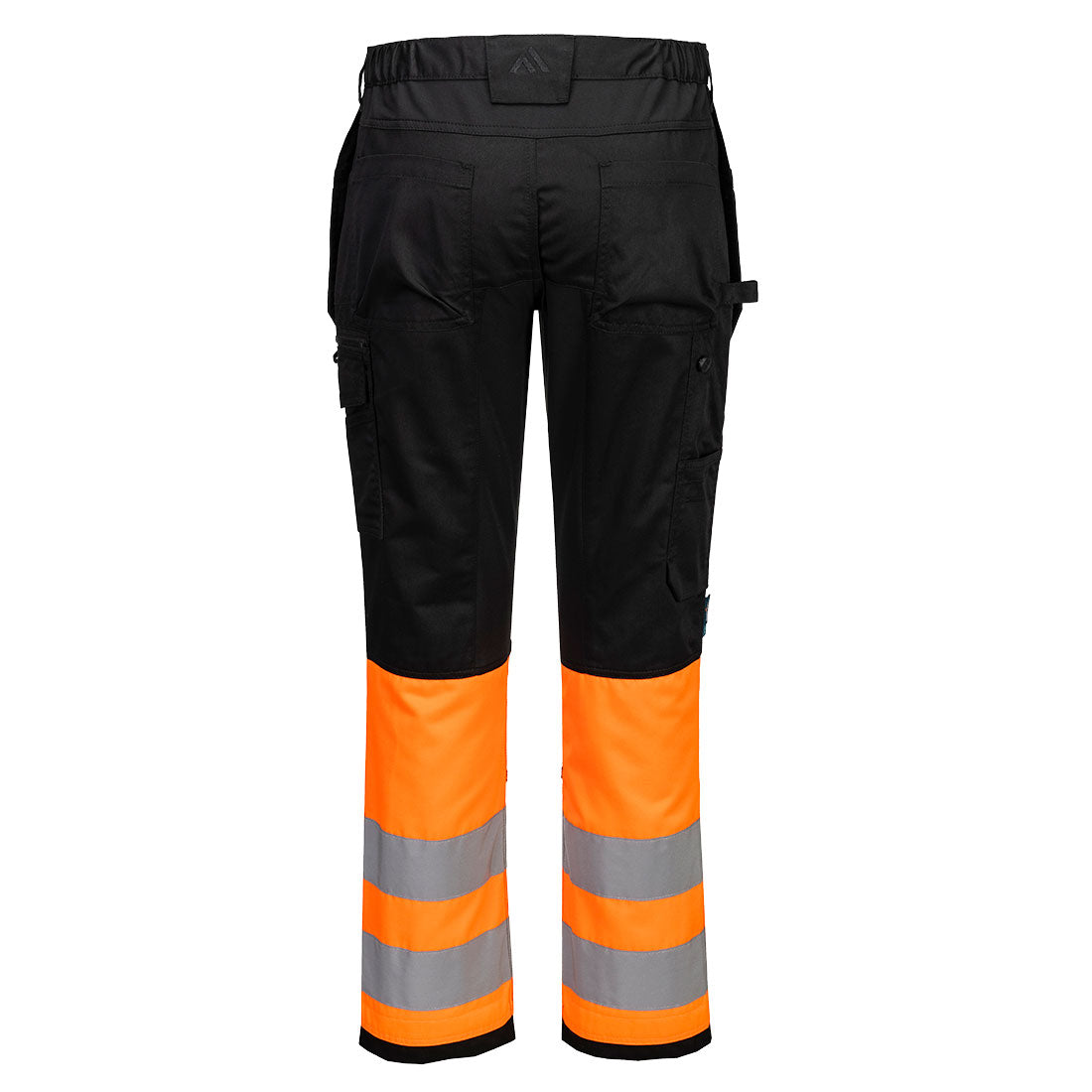Portwest CD858 WX2 Eco Hi-Vis Holster Trouser Class 1 in Orange/Black, back view