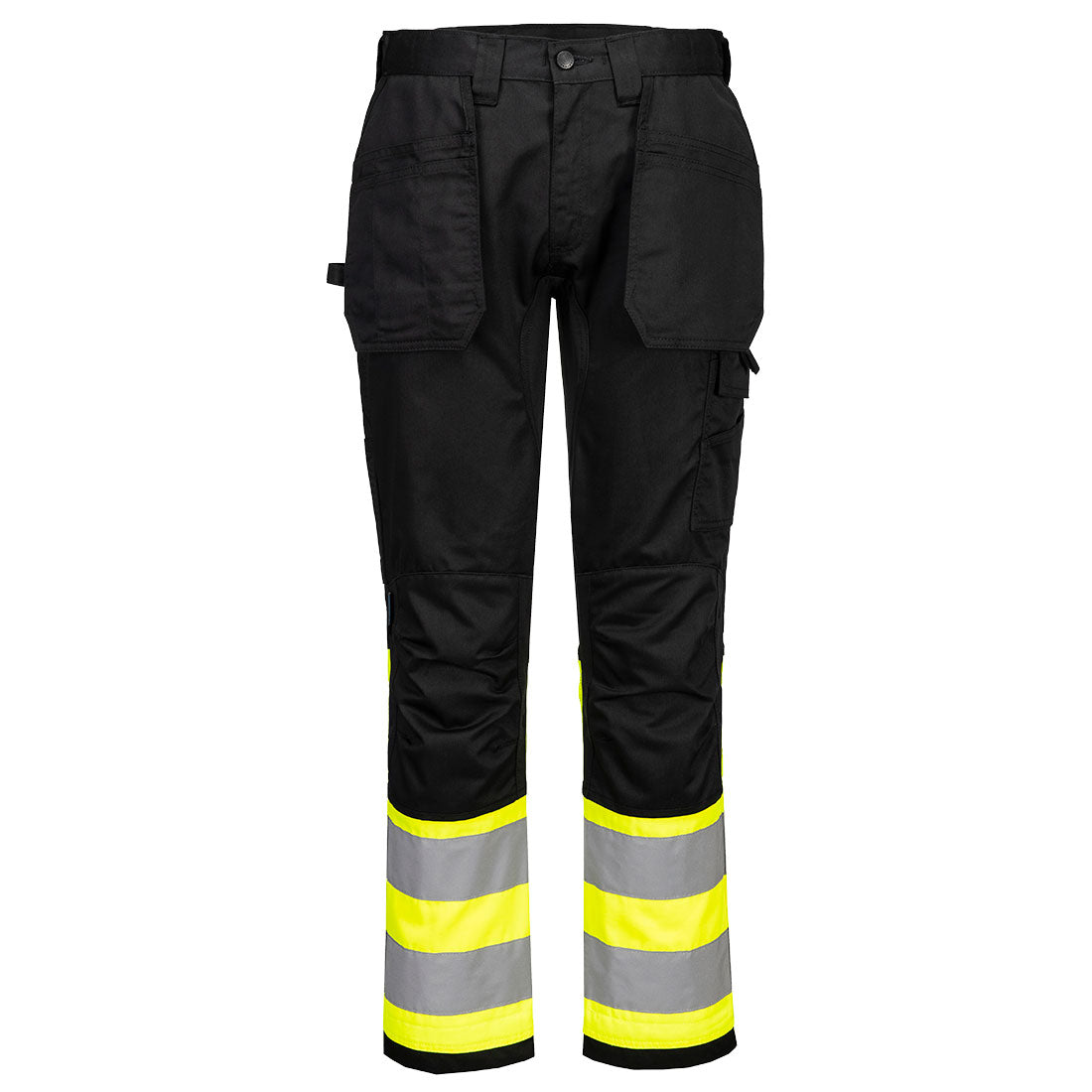 Portwest WX2 Eco Hi-Vis Holster Trouser Class 1 in Yellow/Black, image 2