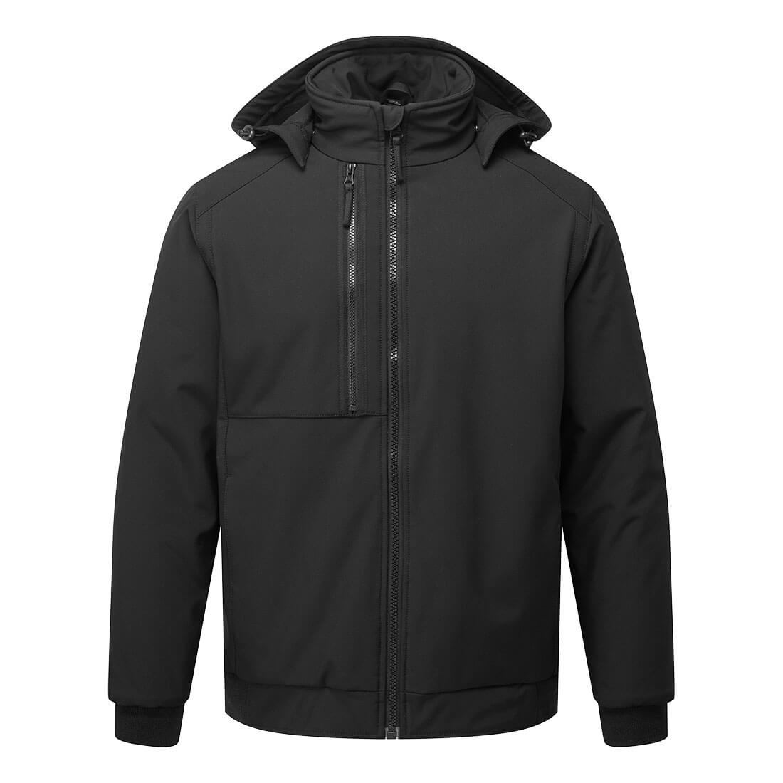 Portwest WX2 Eco Hooded Insulated Softshell in Black Tall, image 2