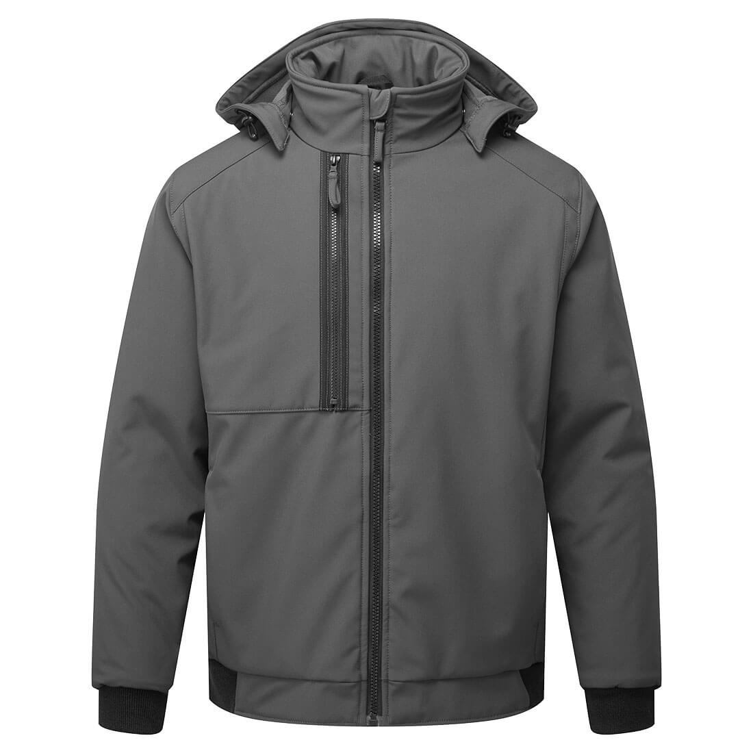 Portwest WX2 Eco Hooded Insulated Softshell in Metal Grey, image 3