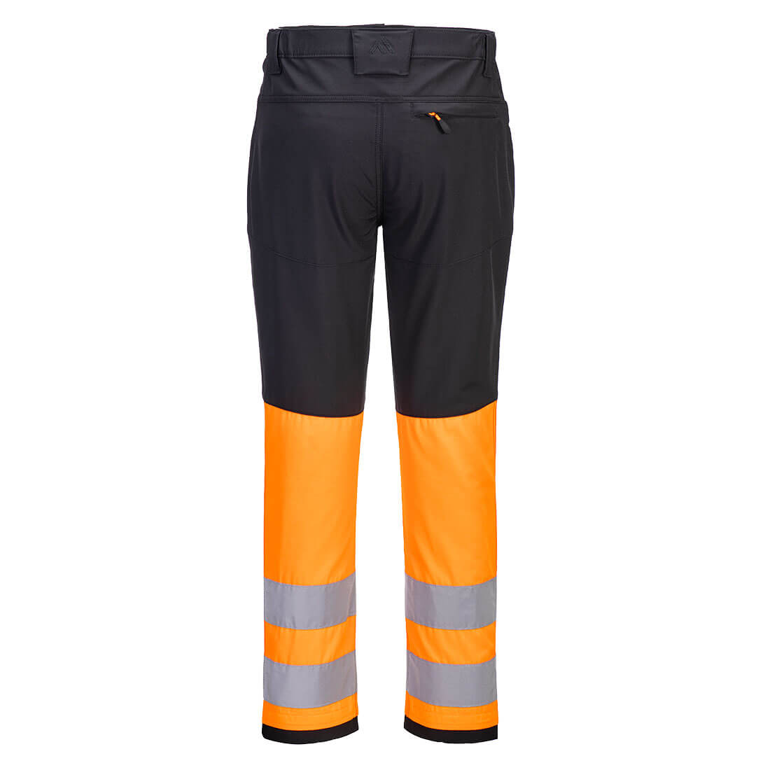 Portwest CD888 WX2 Eco Hi-Vis Class 1 Service Trousers in Orange/Black, back view