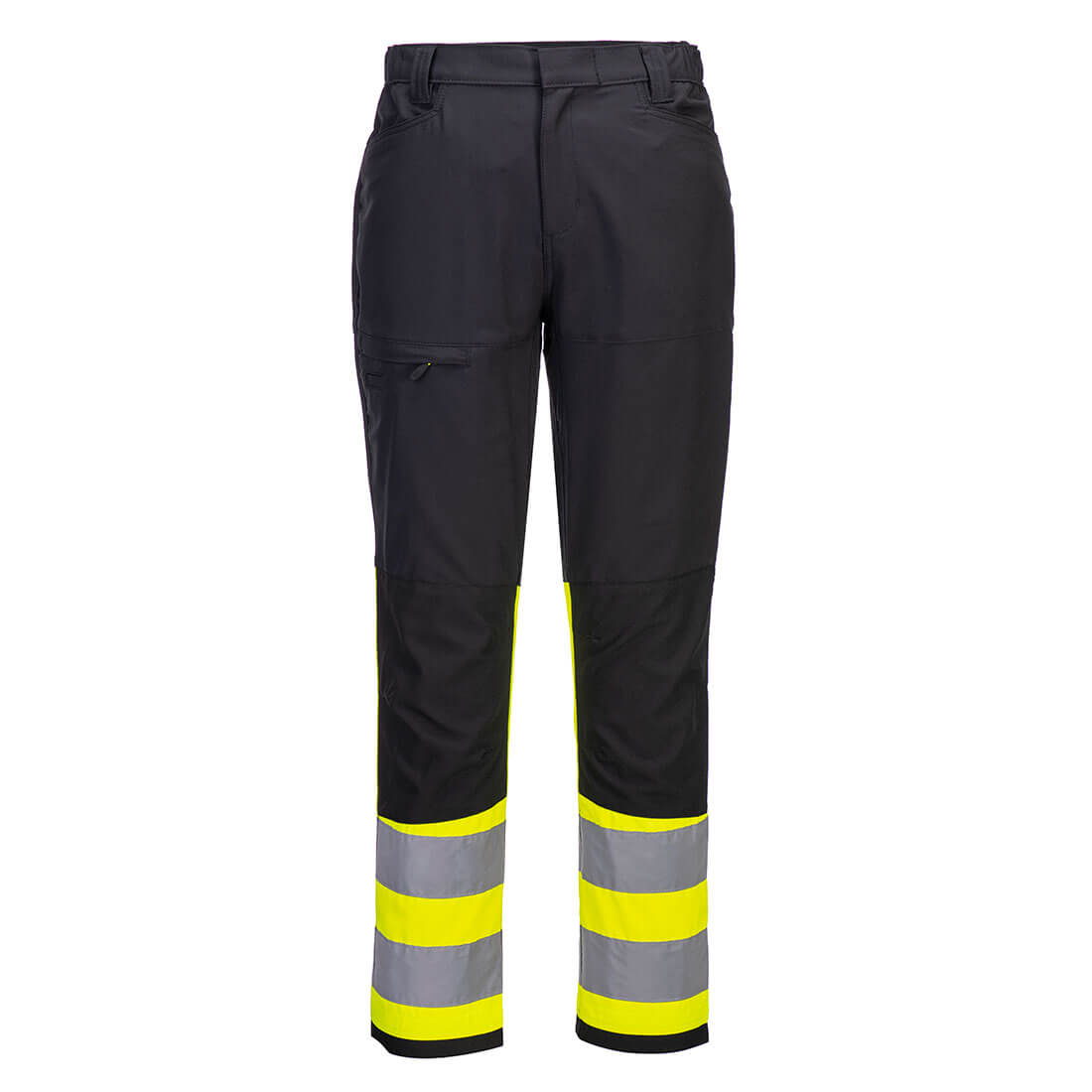Portwest WX2 Eco Hi-Vis Class 1 Service Trousers in Yellow/Black, image 2
