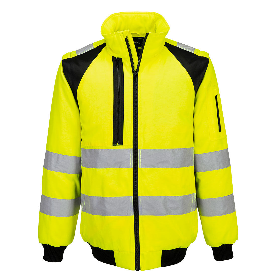 Portwest WX2 Hi-Vis 2-in-1 Pilot Jacket in Yellow/Black, image 2