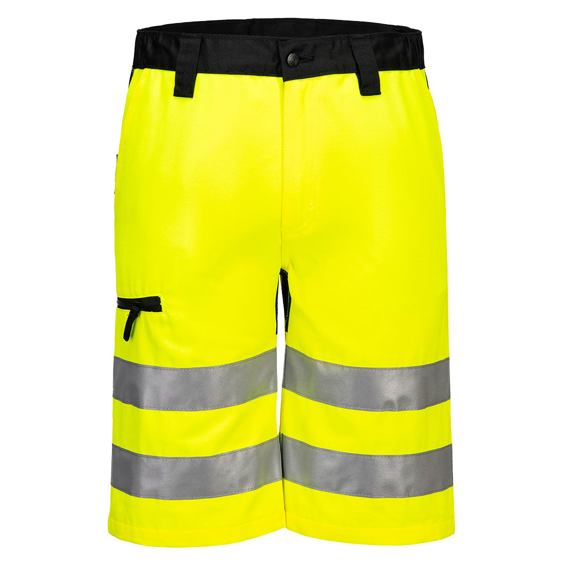 Portwest WX2 Eco Hi-Vis Shorts in Yellow/Black, image 2