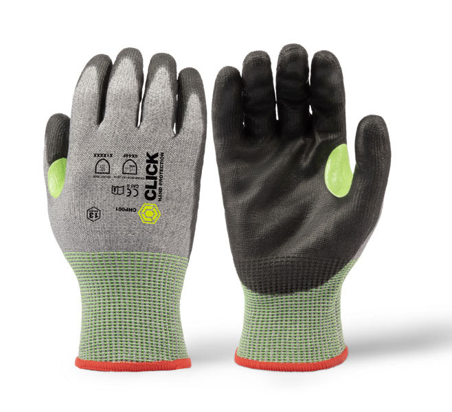 Click Beeswift Hand Protection 13G PU Coated Cut F Glove, main product image