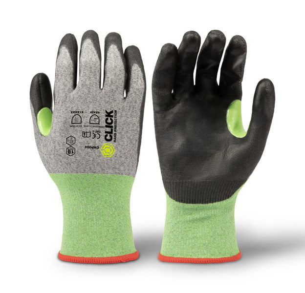 Click Beeswift Hand Protection 18G PU Coated Cut F Glove, main product image
