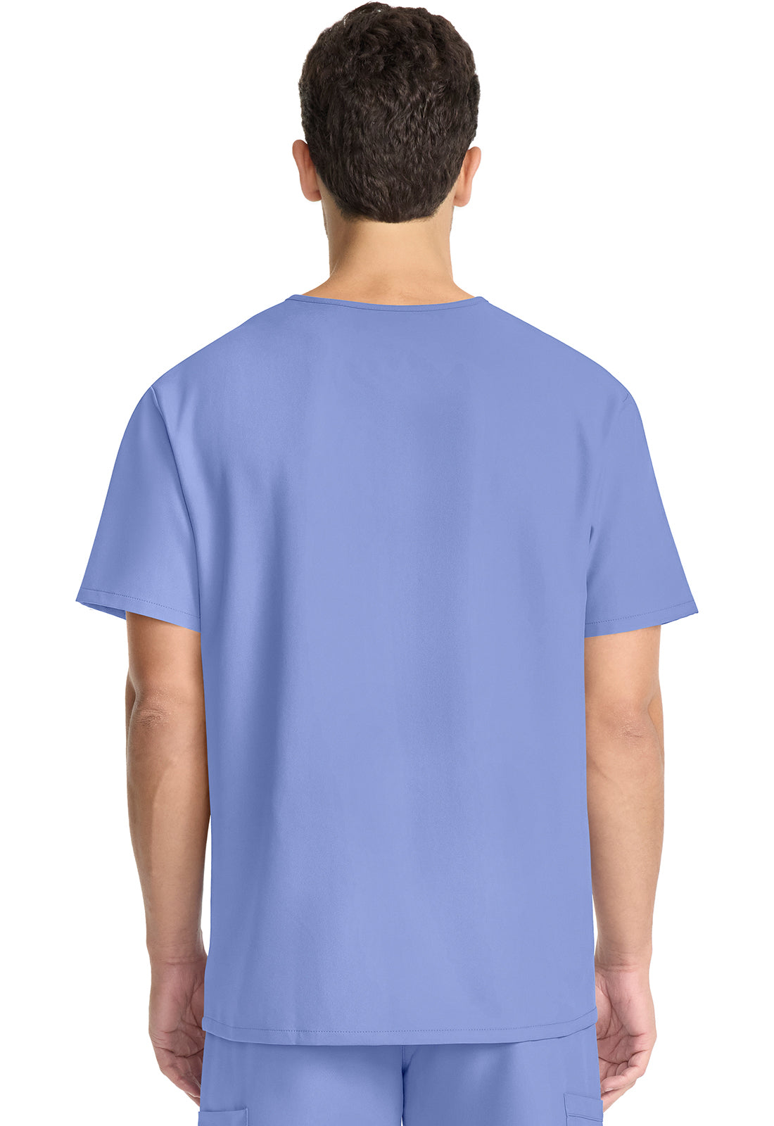 Cherokee CKE00014A Unisex V-neck Top - Ciel Blue (back)