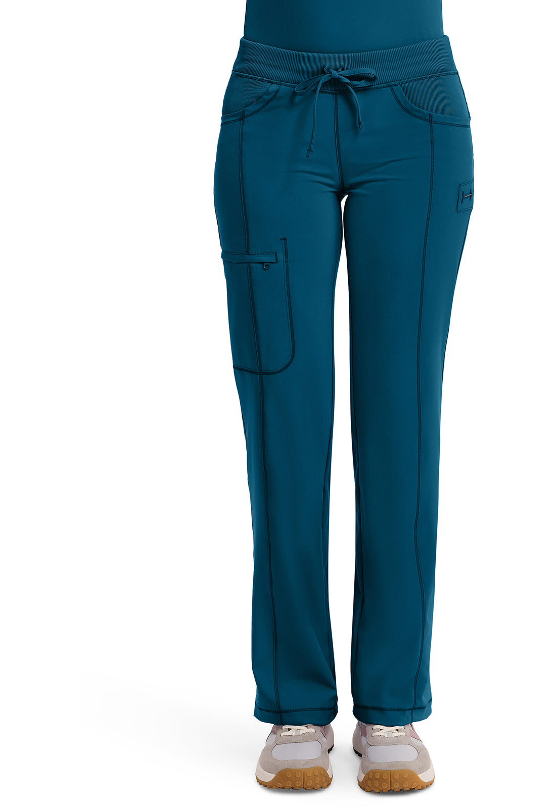 Cherokee CKE1123A Straight Leg Drawstring Pant - Caribbean Blue (front)