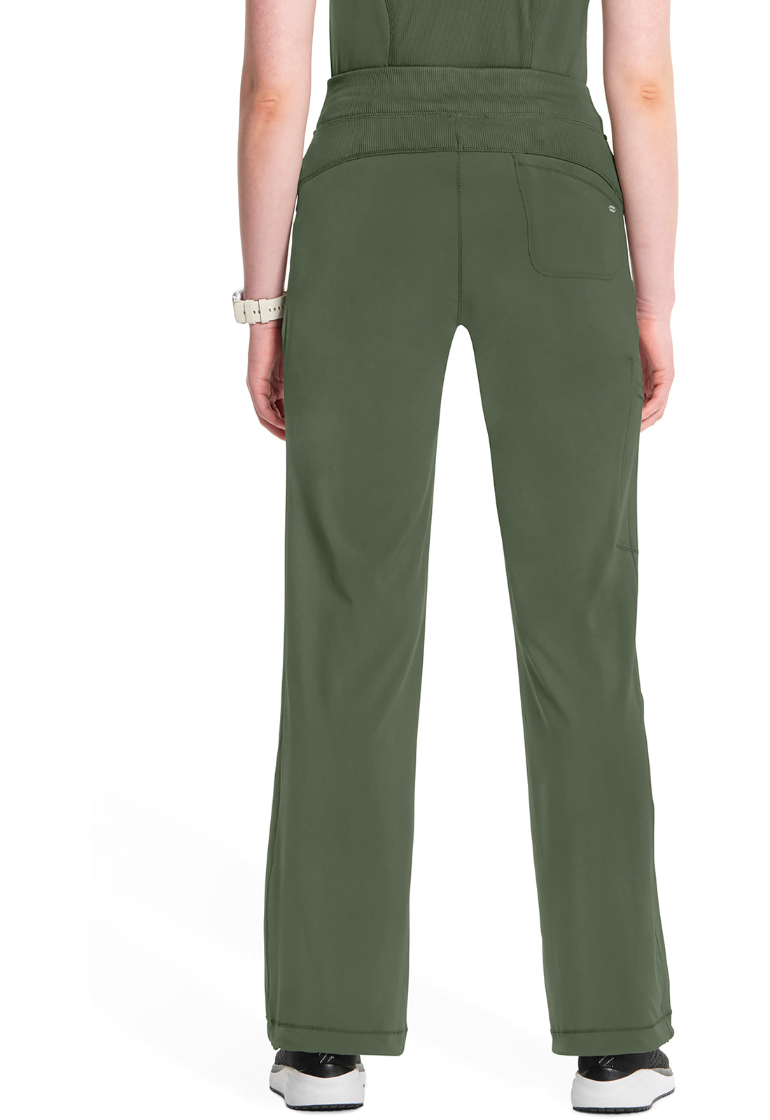 Cherokee CKE1123A Straight Leg Drawstring Pant - Olive (back)
