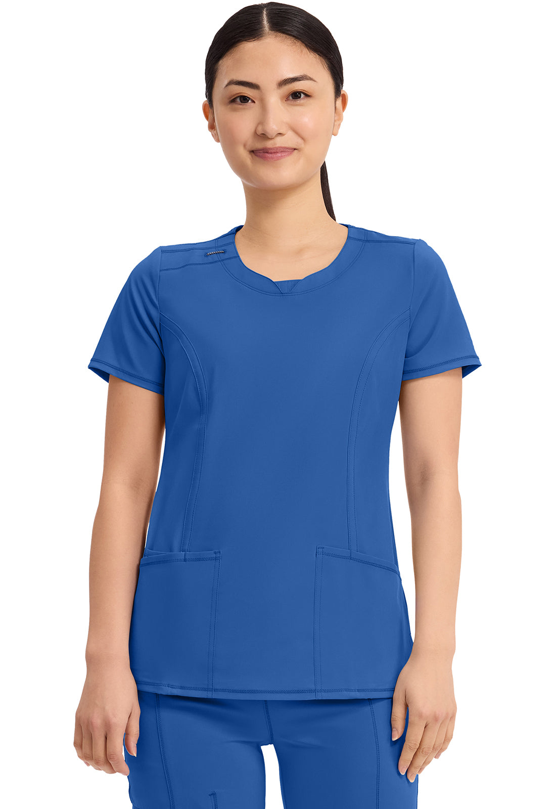 Cherokee CKE2624A Round Neck Top - Royal (front)