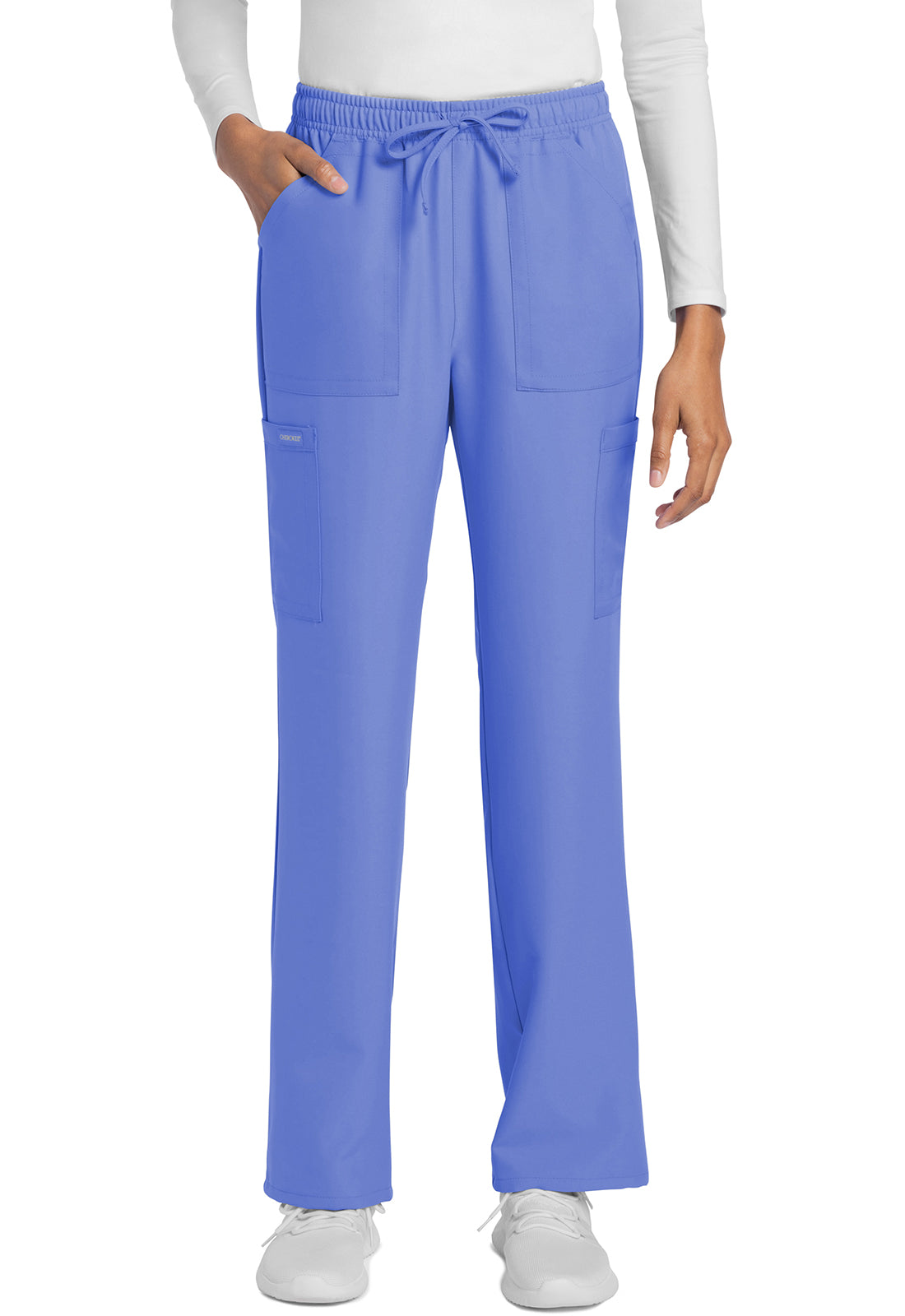 Cherokee CKE272A Straight Leg Trouser Pant - Ciel Blue (front)