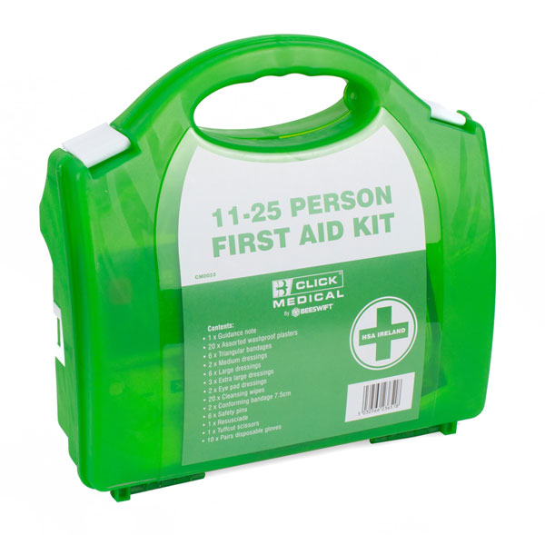 Click Medical 11-25 Person HSA Irish First Aid Kit with Eyewash and Burn Dressings, main product image