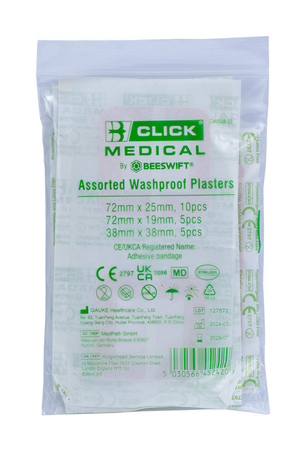 Click Medical Waterproof Assorted Plasters, main product image